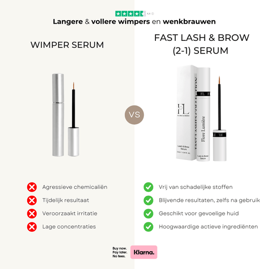Normale Wimper Serum vs. Fast Lash & Brow Serum - Flore Lumière